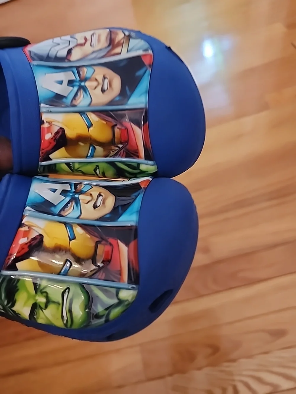 Crocs Marvel Blue Avengers Character Slip-On Toddler Clog Mules